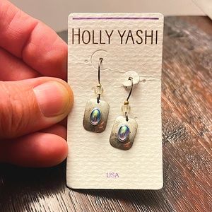 Holly Yashi silver and iridescent earrings